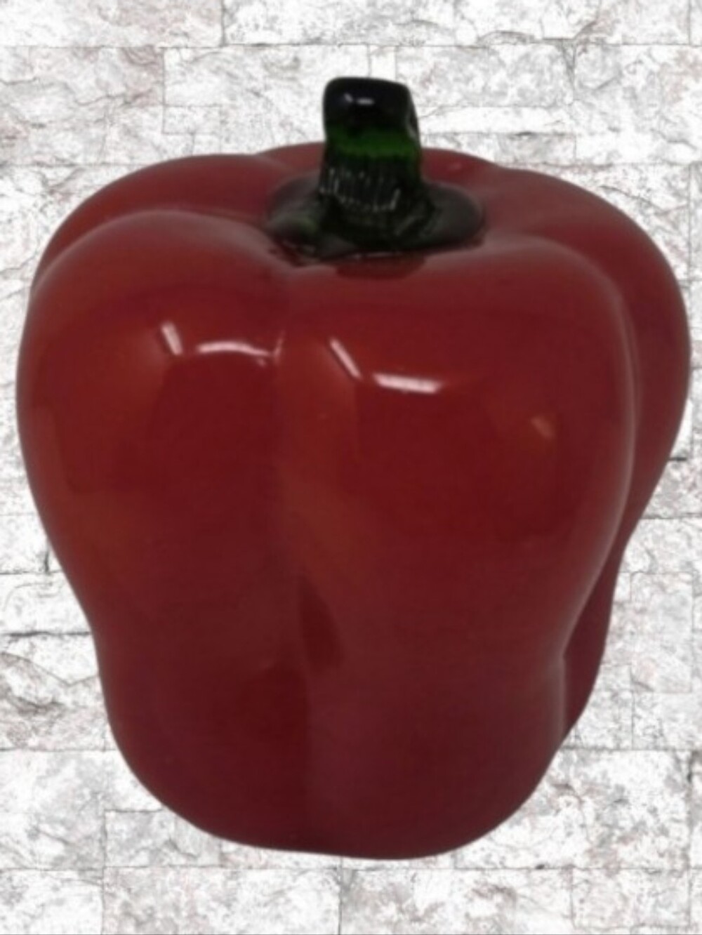 DECORATIVE HAND-BLOWN ART GLASS "RED PEPPER"